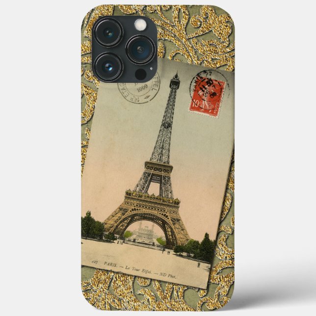 Snyggt Vintage Chic Paris Eiffel Torn Frankrike (Baksida)