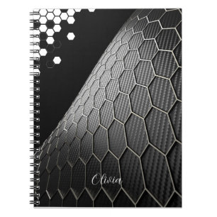 Snyggt Vintage Geometric Hexagons Personlig Anteckningsbok