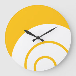 Snyggt Vit koncentriskt Rand på gyllene Gult Stor Klocka