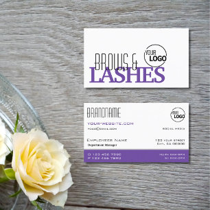 Snyggt Vit och Lila Enkel Professionell för Logoty Visitkort