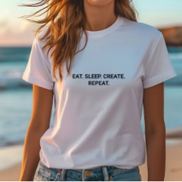 Snyggt Vit trötthet Skapa Upprepa slump T Shirt