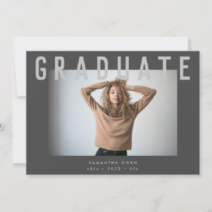 snyggt voguish grått chic smart grad fotoannonseri meddelande