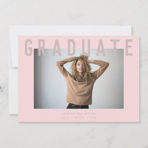 snyggt voguish rosa chic Smart grad-foto Meddelande