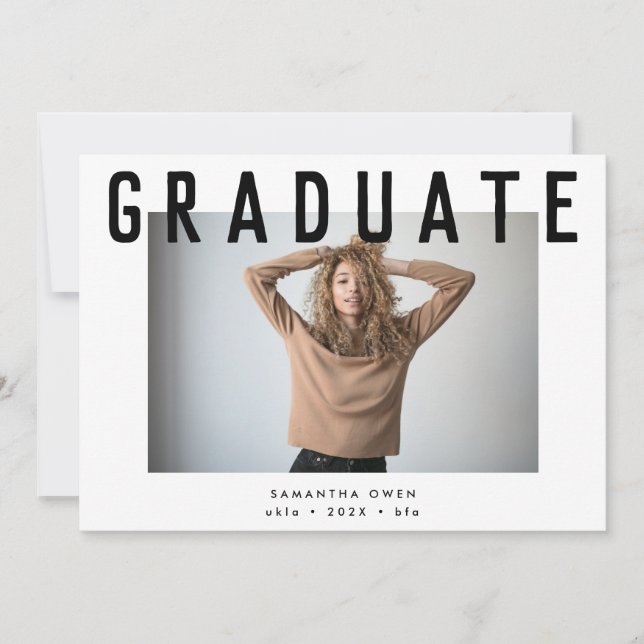 snyggt voguish ultra chic Smart grad-fotoannoun Meddelande (Framsida)