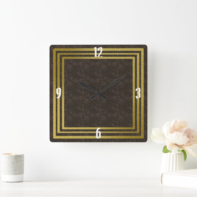 Snyggt Wall Clock-design Biet på Zazzle Fyrkantig Klocka (Hem)