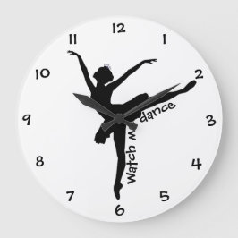 Snyggt WATCH ME DANCE Ballerina Silhouette Stor Klocka