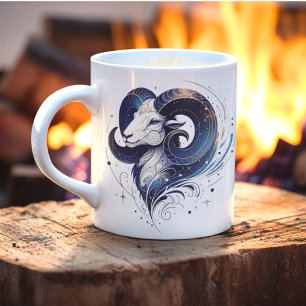 Snyggt Watercolor Aries Zodiac Anpassningsbar Mugg