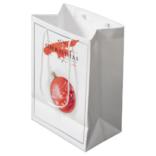 Snyggt Watercolor Julgran Red Boll