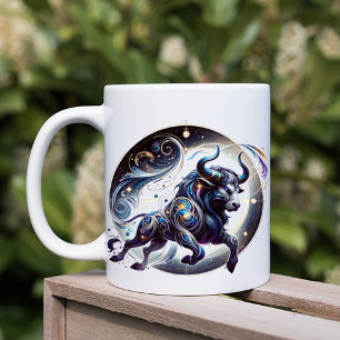 Snyggt Watercolor Taurus Zodiac Anpassningsbar Mug Kaffemugg