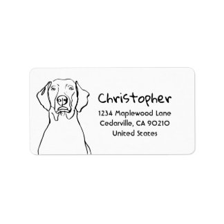Snyggt Weimaraner: Din text, Stil Adressetikett