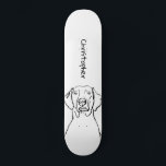 Snyggt Weimaraner: Din text, Stil Mini Skateboard Bräda 18,5 Cm<br><div class="desc">En linjekonst teckning i en Weimaraner som visar sin lekfulla anda,  med anpassade textalternativ - perfekt för Weimaraner älskare som en tankfull gåva.</div>