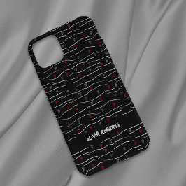 Snyggt White Chalk Hearts Linjer Mönster Personali