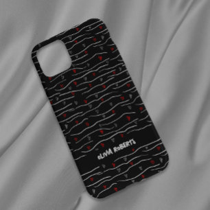 Snyggt White Chalk Hearts Linjer Mönster Personali