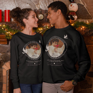 Snyggt White Doves Photo & Memorial Tribute Lång Ärmad Tröja