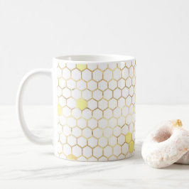 Snyggt White Guld Honeycomb Kaffemugg
