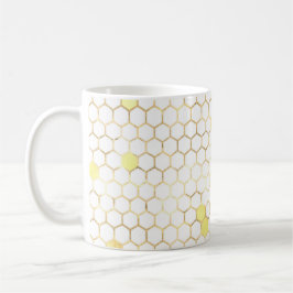 Snyggt White Guld Honeycomb Kaffemugg
