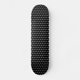 Snyggt White Hearts Mönster på Black Skateboard