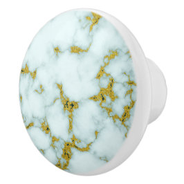 Snyggt White och Guld Marble | ANPASSNINGSBAR Knopp