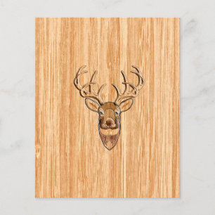 Snyggt White Svan Buck Antlers Light Wood Grain Flygblad