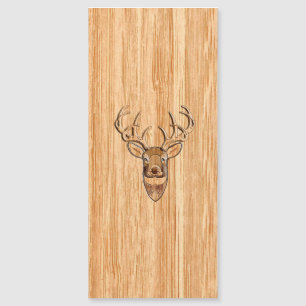 Snyggt White Svan Hjort Head Light Wood Grain