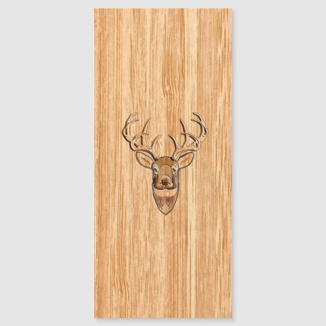 Snyggt White Svan Hjort Head Light Wood Grain (Framsida)