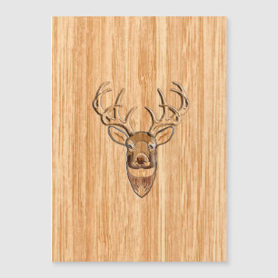 Snyggt White Svan Hjort Head Light Wood Grain