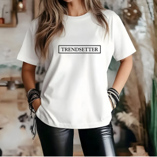 Snyggt White Trendsetter Slogan T-Shirt