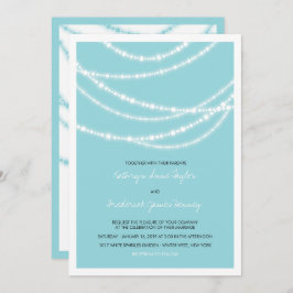 Snyggt Winter Sparkles Glow Bröllop 2 in1 Inbjudan