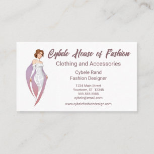 Snyggt Woman Mode Designer Clothing Store Visitkort