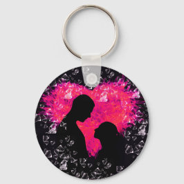 Snyggt Women's Tote Bag med Romantic Kärlek Design Nyckelring