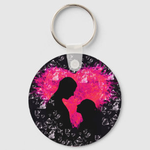Snyggt Women's Tote Bag med Romantic Kärlek Design Nyckelring