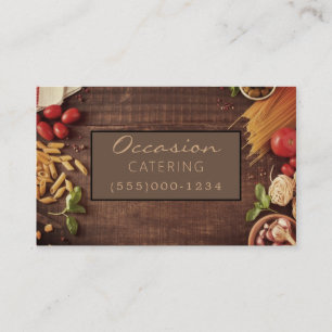 Snyggt Wood Food Cshing Board Chef Catering Visitkort