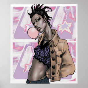 Snyggt Young Woman med Dread - poster