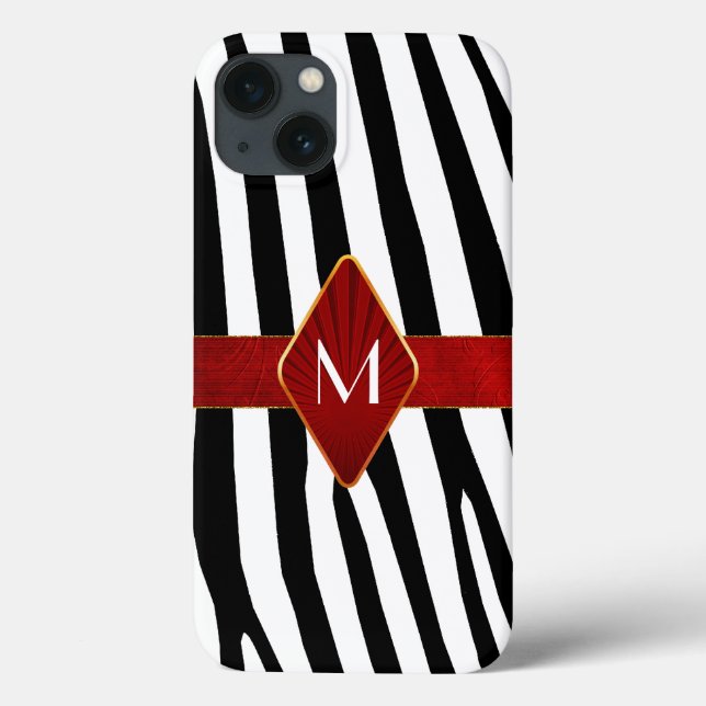 Snyggt Zebra tryck Monogram (Baksida)
