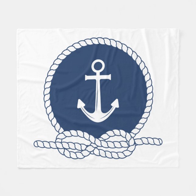Snyggten ankrar och Rope Fleecefilt (Framsidan (Horisontell))