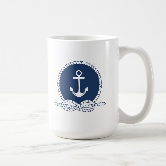 Snyggten ankrar och Rope Kaffemugg (Höger)