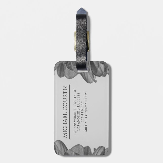 Snyggten Anpassa Monogram med  Traveler Script Nam Bagagebricka (Baksidan Lodrät)