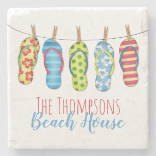 Snyggten Beach House Tropical Flinflip flops Stenunderlägg