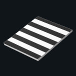 Snyggten Black and White Rand Anteckningsblock<br><div class="desc">Fet svart och vit rand-dekoration i vågrät eller i lodrät mode är en modern klassisk grafisk design stil som alltid ger en underbar anpassningsbar åt dig själv eller åt någon som är speciell på din lista, vilket säkert ger intryck på vilket frestigt tillfälle som helst. Skicka e-post till oss med...</div>