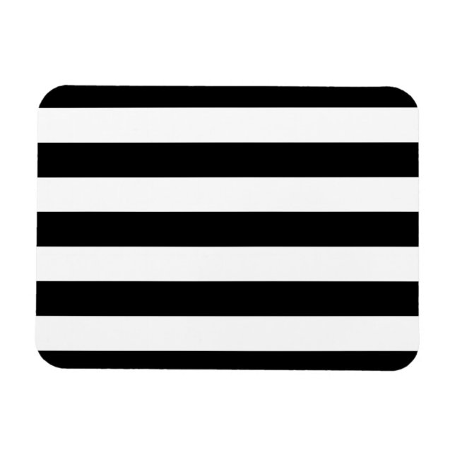 Snyggten Black and White Rand Magnet (Horisontell)