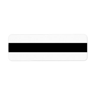 Snyggten Black and White Rand Returadress Etikett