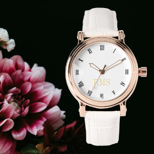Snyggten Chic Elegant Ro Guld Monogrammed Armbandsur