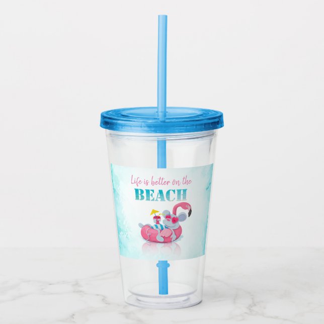 Snyggten Cute Mouse Beach Take Away Mugg (Framsida)