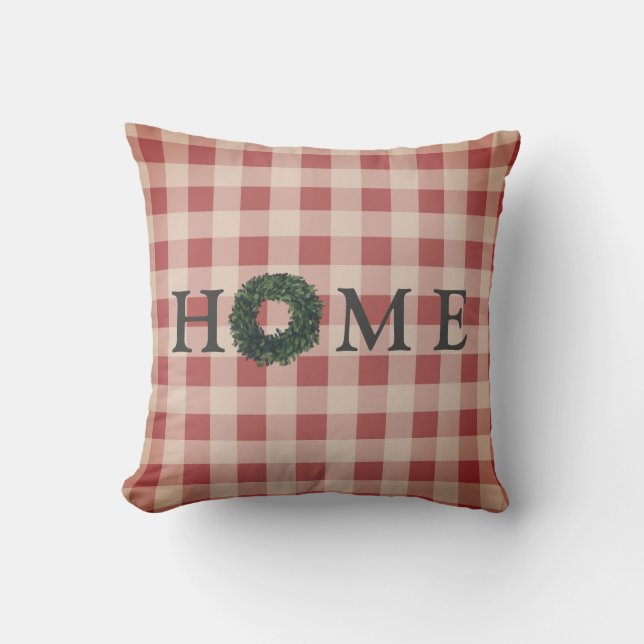 Snyggten Farmhouse Gingham Kudde (Framsida)
