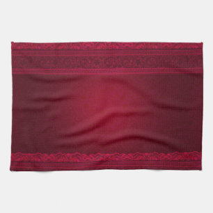 Snyggten finare & Elegant Red Background Kökshandduk
