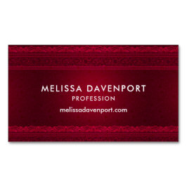 Snyggten finare & Elegant Red Background Magnetiska Visitkort