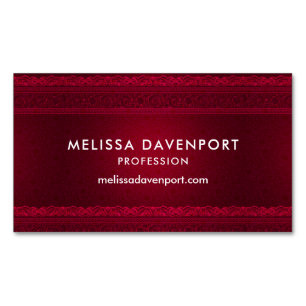 Snyggten finare & Elegant Red Background Magnetiska Visitkort