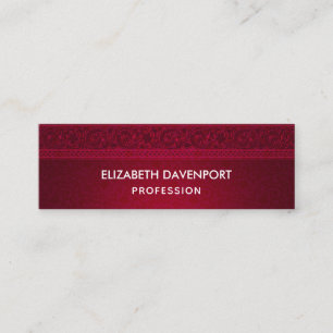 Snyggten finare & Elegant Red Background Mini Visitkort