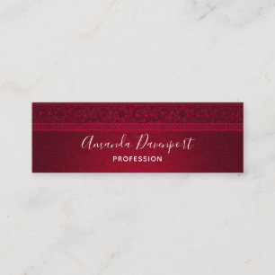 Snyggten finare & Elegant Red Background Mini Visitkort