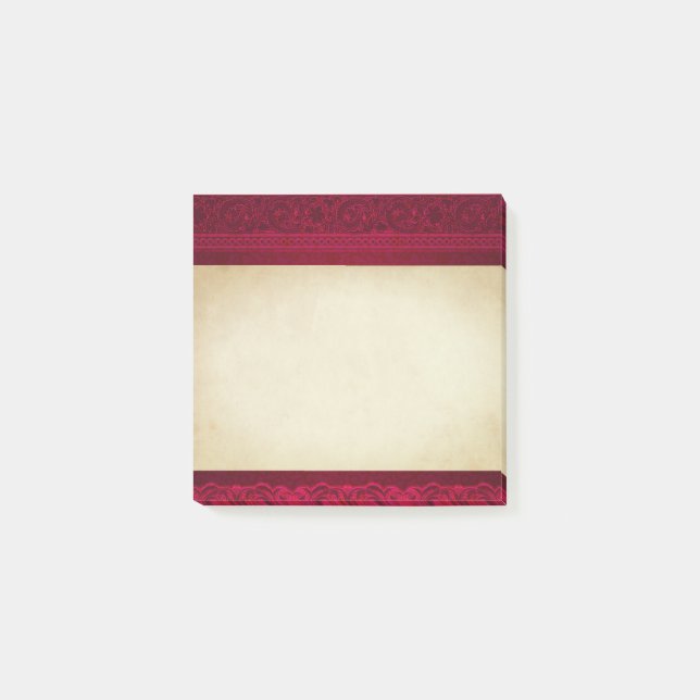 Snyggten finare & Elegant Red Background Post-it Block (Framsida)